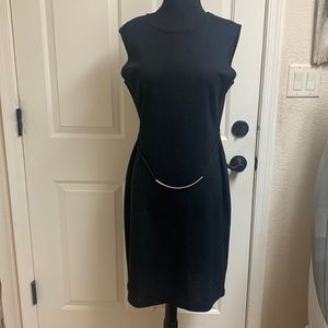 David Warren New York black sleeveless large dress